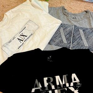 Three Armani exchange tees